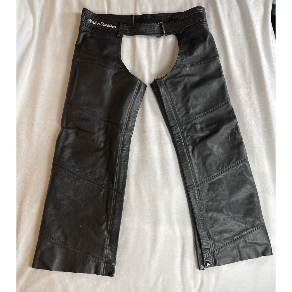 Harley Davidson Black Leather Chaps